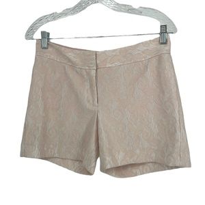 Cache Pink Lace Overlay Brocade Shorts Size 6